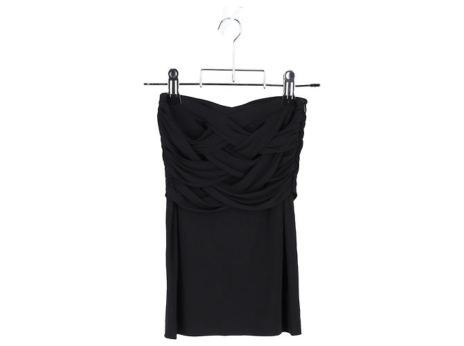Top tubo de algodón negro con efecto de tejido Escada - vista 4