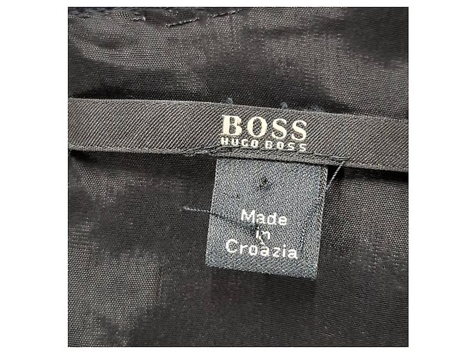 Boss Hugo Boss V-Ausschnitt Kleid aus schwarzem Polyester - Ansicht 3