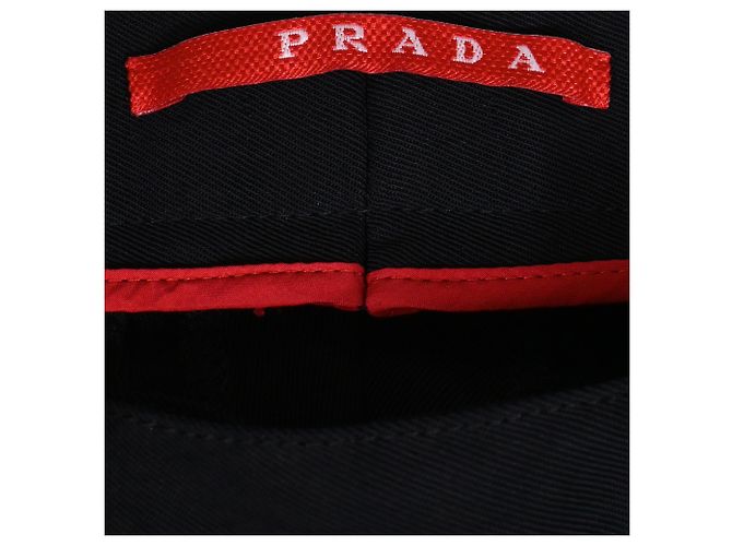 Prada gerade Hosen aus schwarzem Polyester - Ansicht 4