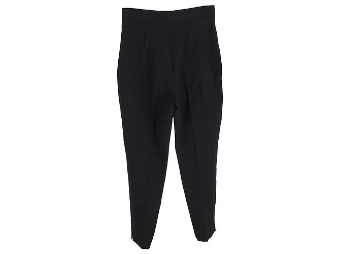 Prada Side Stripe Straight Leg Pants in Black Virgin Wool Multiple colors - view 2