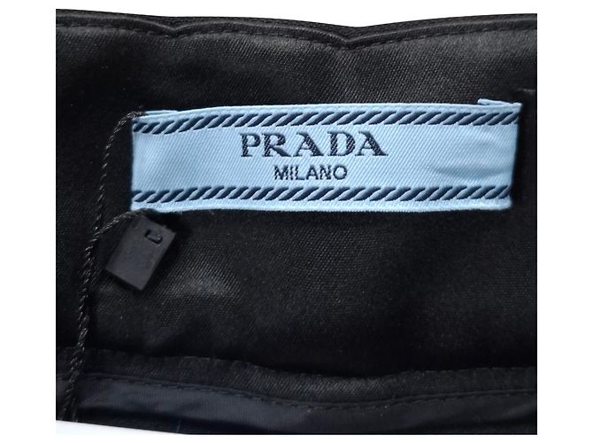 Prada Side Stripe Straight Leg Pants in Black Virgin Wool Multiple colors - view 3