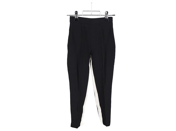 Prada Side Stripe Straight Leg Pants in Black Virgin Wool Multiple colors - view 4