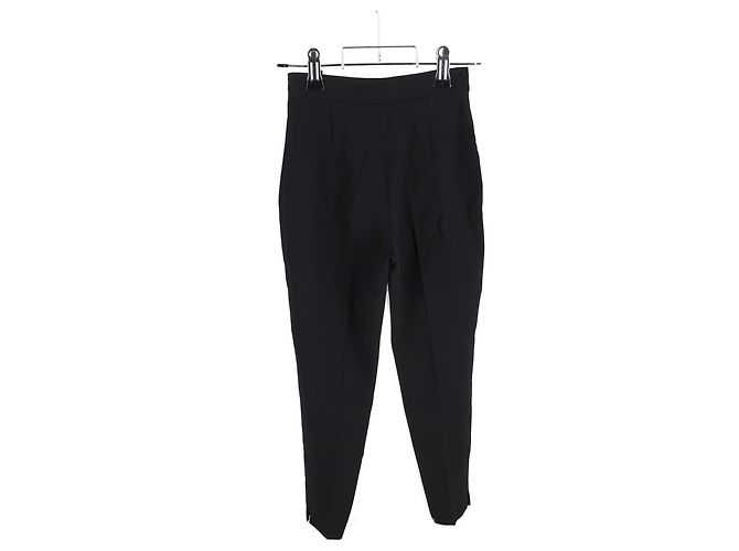 Prada Side Stripe Straight Leg Pants in Black Virgin Wool Multiple colors - view 5