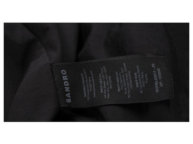 Sandro Technical Fabric Jacket in Black Polyester - view 12