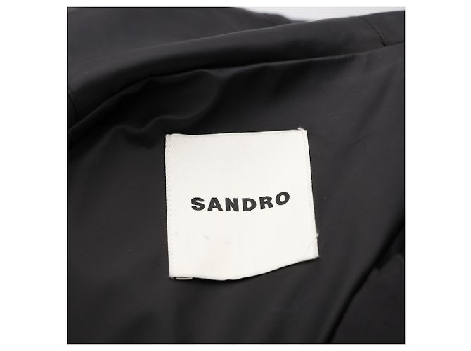 Sandro Technical Fabric Jacket in Black Polyester - view 13