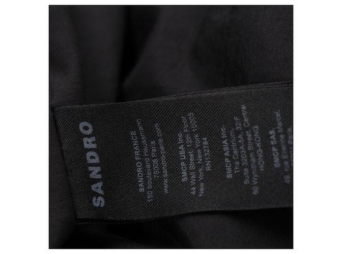 Sandro Technical Fabric Jacket in Black Polyester - view 5