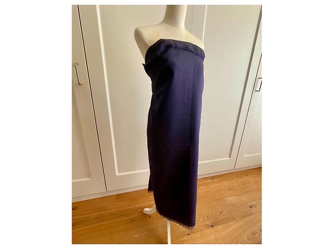 CHANEL Pareo in Cotone Oversized – Blu Navy Scuro – Collezione 18B Blu scuro - vista 10