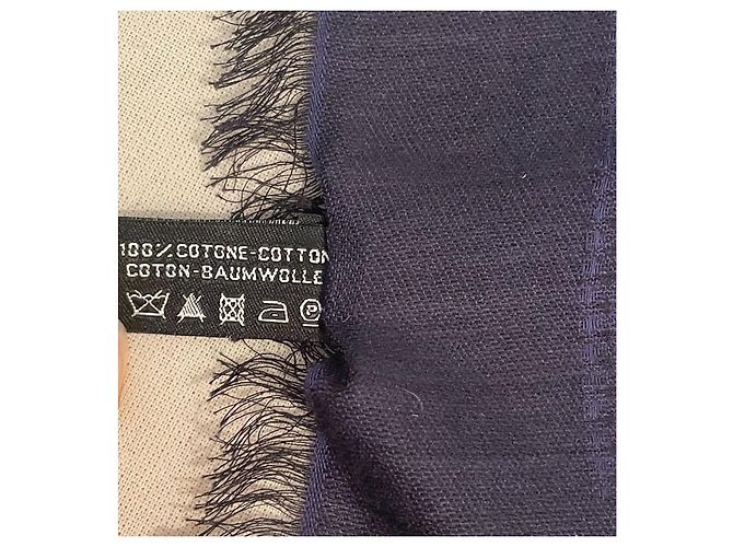 CHANEL Pareo in Cotone Oversized – Blu Navy Scuro – Collezione 18B Blu scuro - vista 5