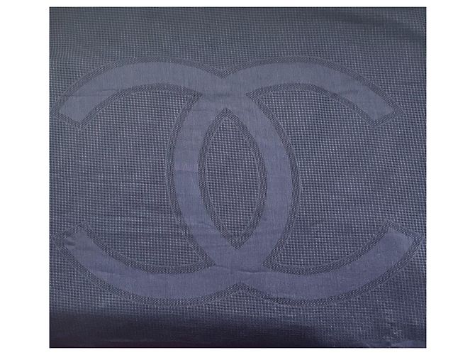 CHANEL Pareo in Cotone Oversized – Blu Navy Scuro – Collezione 18B Blu scuro - vista 7