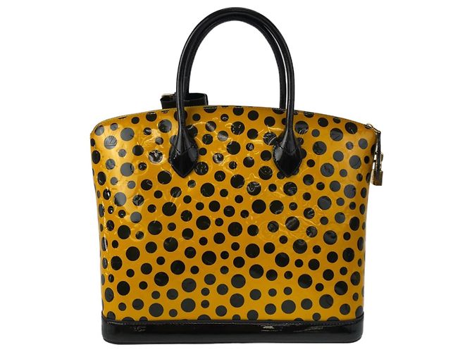 Borsa Lockit MM Monogram Vernis Louis Vuitton M91398 Giallo - vista 2