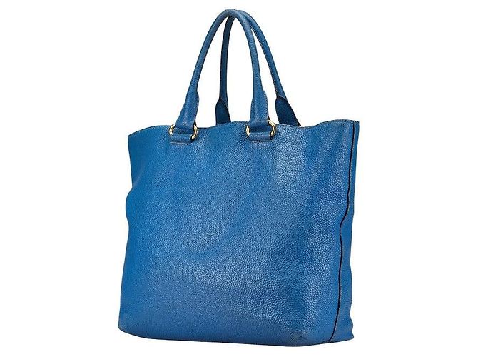 Borsa in pelle Prada 2WAY blu - vista 2