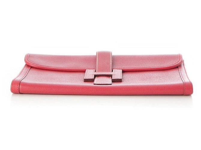 Hermès Borsa Clutch Jige PM in pelle Hermes Rosso - vista 5