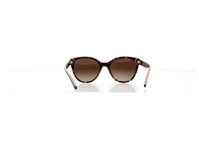 Timeless Occhiali da sole Chanel CC in tartaruga con farfalla in acetato marrone Rosso - vista 7
