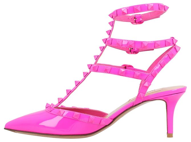 Pumps Rockstud Valentino Garavani Rosa - vista 2