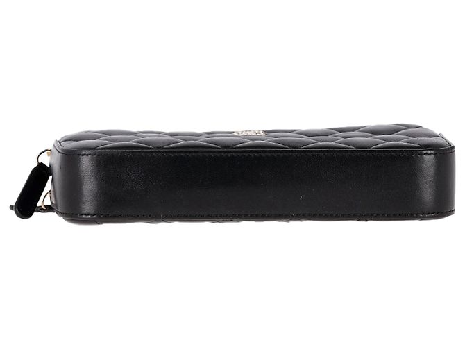Chanel Double Zip Wallet on Chain in Black Quilted Leather - view 4