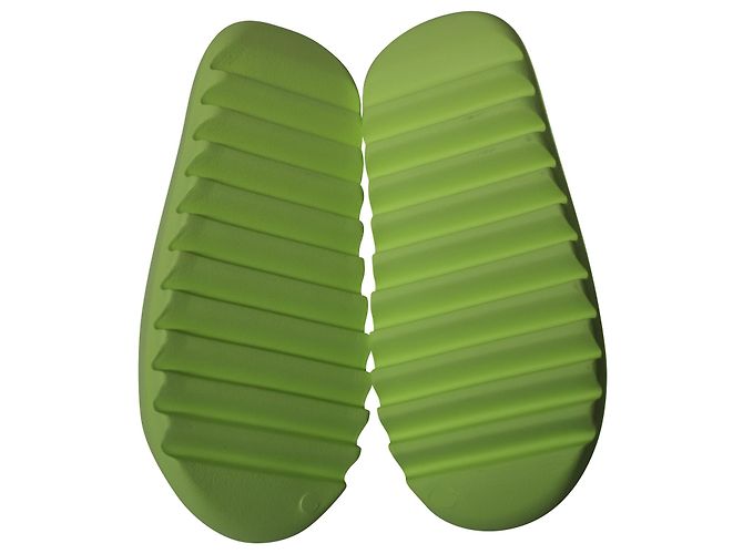 Adidas Yeezy Slides in plastica verde fluorescente - vista 5
