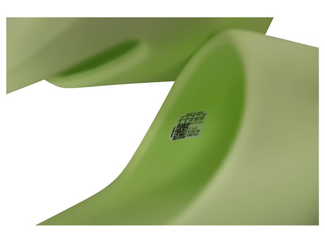 Adidas Yeezy Slides in plastica verde fluorescente - vista 6