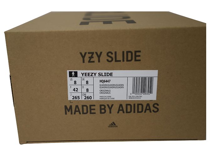 Adidas Yeezy Slides in plastica verde fluorescente - vista 8