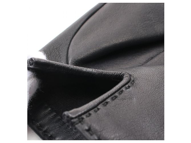 Hermès Kelly Handschuhe aus Lammleder Schwarz - Ansicht 5
