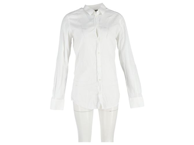 Camisa de botones Dolce & Gabbana en algodón blanco Crudo - vista 4