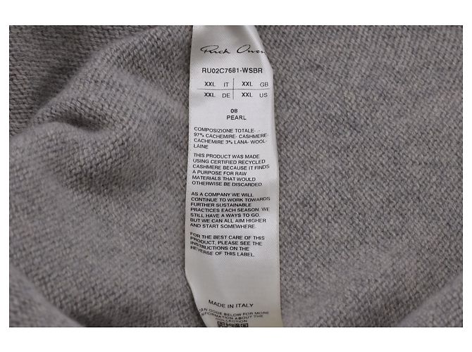 Suéter Luxor Rick Owens em cashmere cinza - vista 14