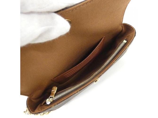 Borsa a spalla Louis Vuitton Monogram Wallet on Chain Ivy M81911 Marrone Monogramma - vista 6