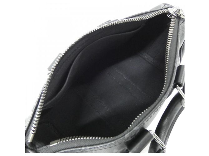 Borsa Boston Keepall Bandoulière 25cm Monogram Eclipse Louis Vuitton Nero Grigio Monogramma - vista 6