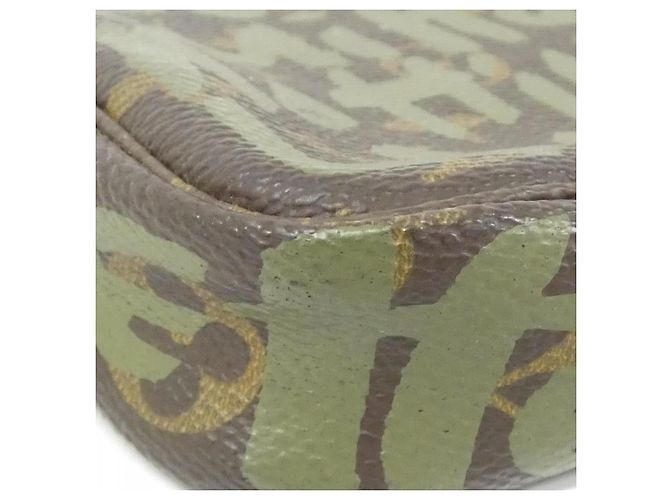 Pochette Accessoires Monogram Graffiti Louis Vuitton Braun Khaki Monogramm - Ansicht 2