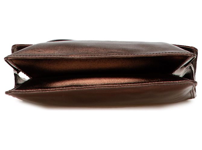Borsa a tracolla in pelle di agnello metallica marrone Chanel Bronzo - vista 3
