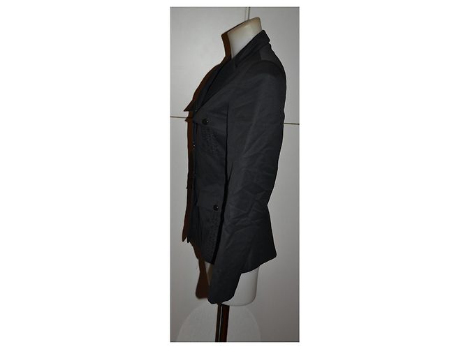 Maurizio Pecoraro wool blend jacket with belt black - view 3