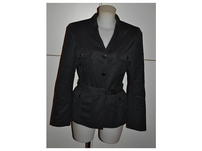 Maurizio Pecoraro wool blend jacket with belt black - view 5
