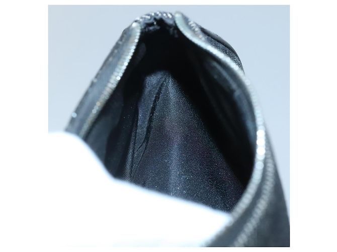 Christian Dior Accessory Pouch Canvas Black Silver Auth 124775 Silvery - view 18