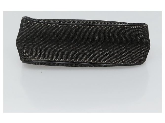 Christian Dior Accessory Pouch Canvas Black Silver Auth 124775 Silvery - view 9