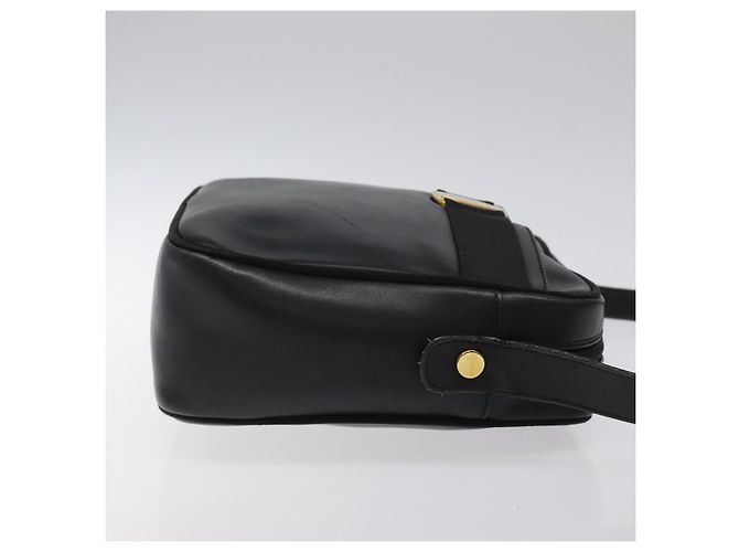 Borsa a spalla in pelle nera e oro Auth BA2412 di Salvatore Ferragamo Nero D'oro - vista 4