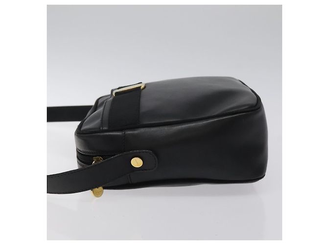 Borsa a spalla in pelle nera e oro Auth BA2412 di Salvatore Ferragamo Nero D'oro - vista 5
