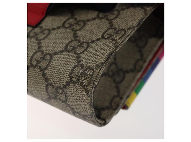 GUCCI GG Supreme Sherry Line Marsupio per bambini PVC Beige Rosso Blu Navy Auth BD2175 - vista 12