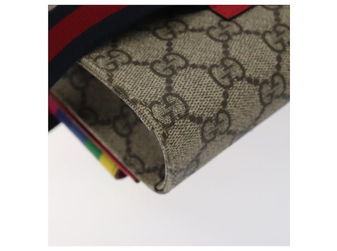 GUCCI GG Supreme Sherry Line Marsupio per bambini PVC Beige Rosso Blu Navy Auth BD2175 - vista 13