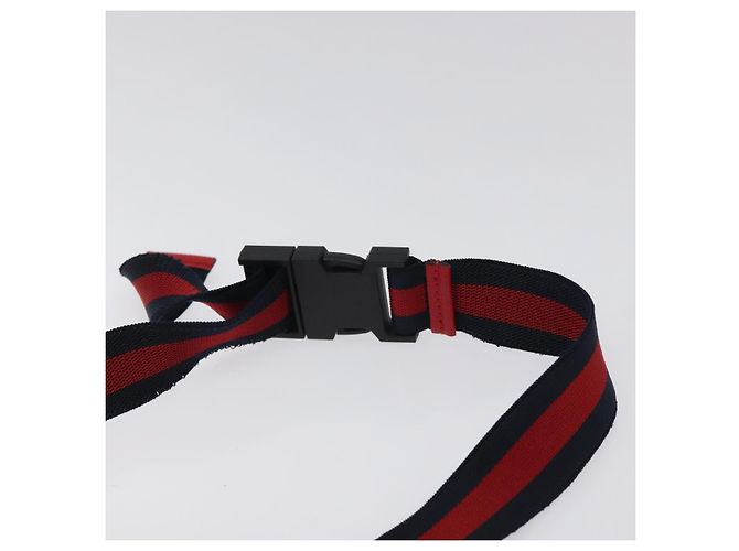 GUCCI GG Supreme Sherry Line Marsupio per bambini PVC Beige Rosso Blu Navy Auth BD2175 - vista 8