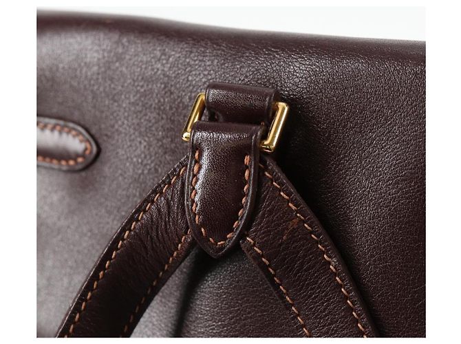 Hermès HERMES Kelly Ado PM Zaino in pelle marrone oro Auth PP597M D'oro - vista 15
