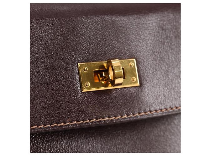 Hermès HERMES Kelly Ado PM Zaino in pelle marrone oro Auth PP597M D'oro - vista 17