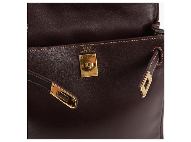 Hermès HERMES Kelly Ado PM Zaino in pelle marrone oro Auth PP597M D'oro - vista 19
