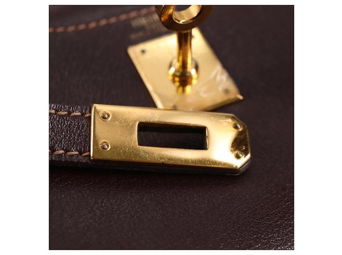 Hermès HERMES Kelly Ado PM Zaino in pelle marrone oro Auth PP597M D'oro - vista 21