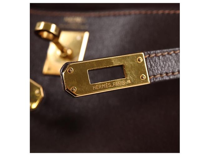 Hermès HERMES Kelly Ado PM Zaino in pelle marrone oro Auth PP597M D'oro - vista 22