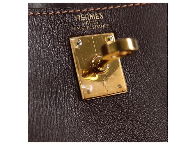 Hermès HERMES Kelly Ado PM Zaino in pelle marrone oro Auth PP597M D'oro - vista 23