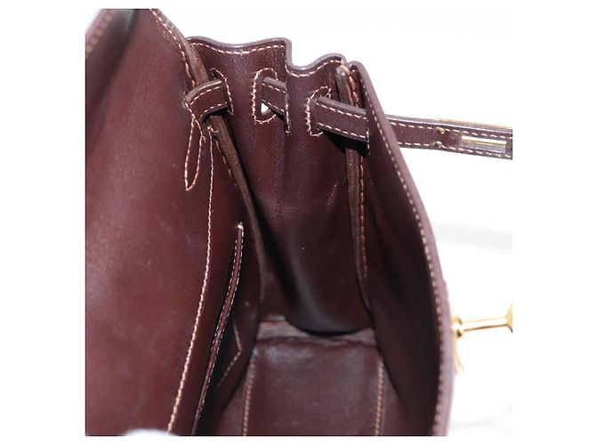 Hermès HERMES Kelly Ado PM Zaino in pelle marrone oro Auth PP597M D'oro - vista 26