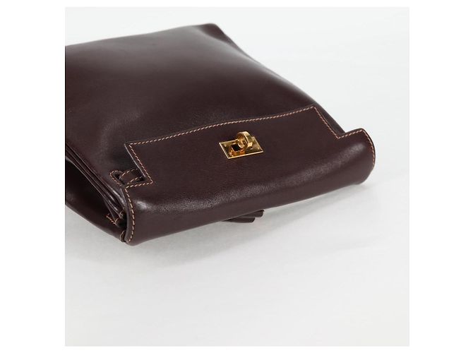 Hermès HERMES Kelly Ado PM Zaino in pelle marrone oro Auth PP597M D'oro - vista 6