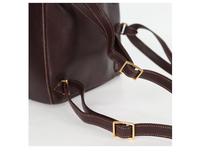 Hermès HERMES Kelly Ado PM Zaino in pelle marrone oro Auth PP597M D'oro - vista 8