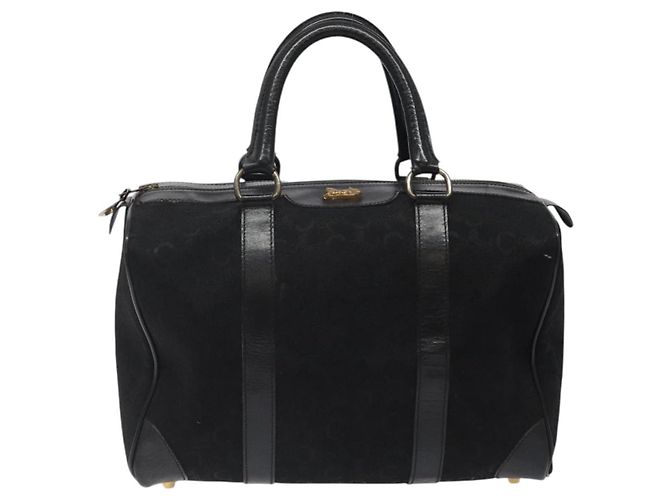 Céline Borsa a mano CELINE C Sulky in tela nera Auth 123260 Nero - vista 13