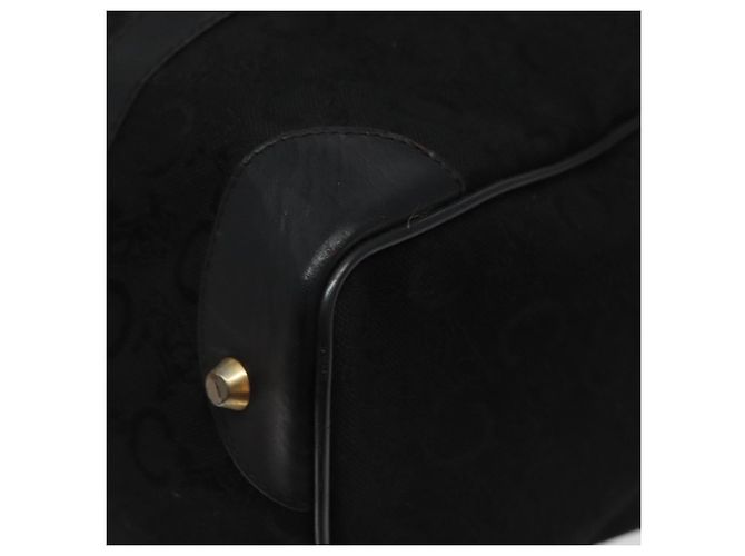 Céline Borsa a mano CELINE C Sulky in tela nera Auth 123260 Nero - vista 16