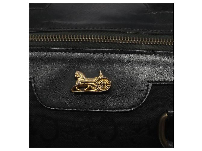 Céline Borsa a mano CELINE C Sulky in tela nera Auth 123260 Nero - vista 18